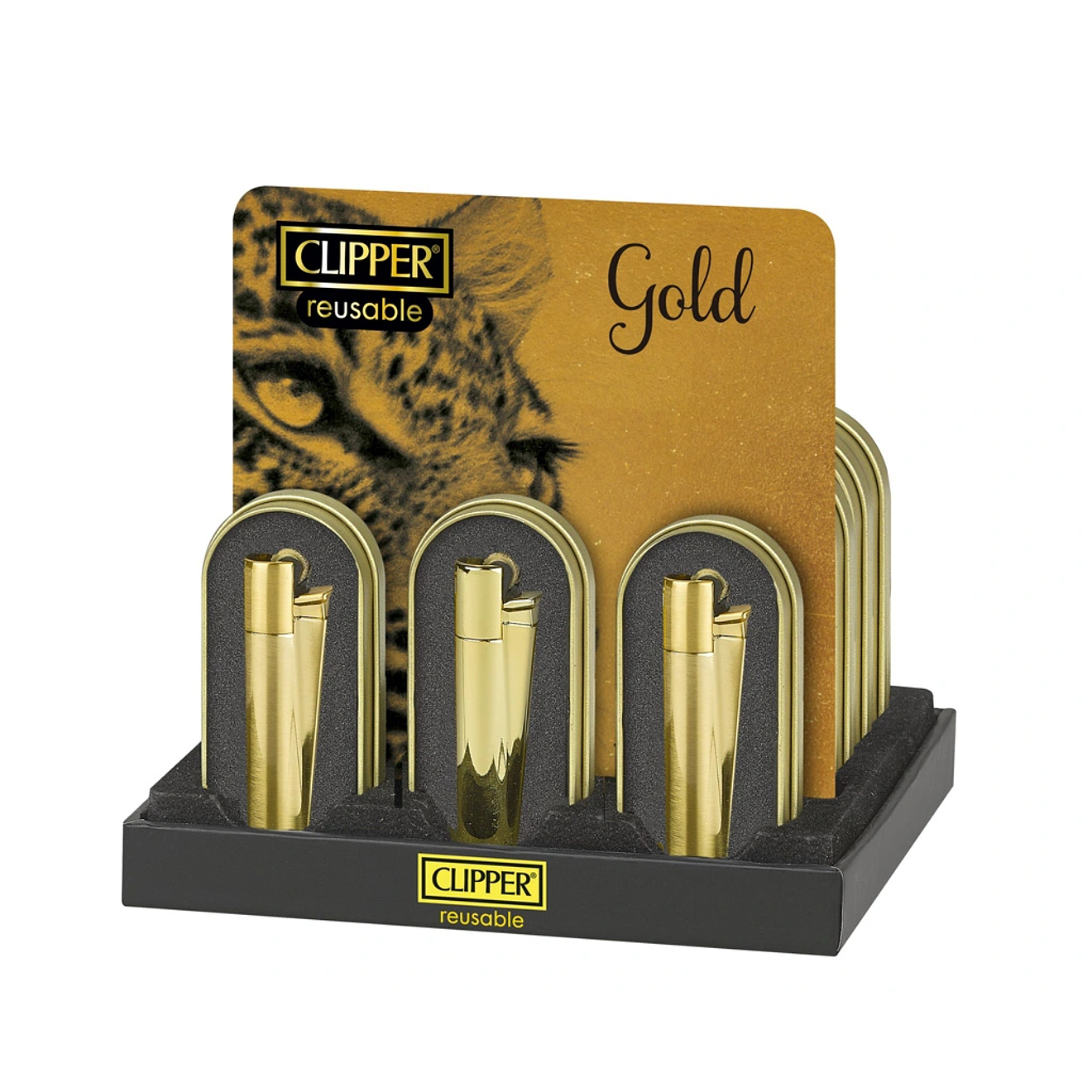 Encendedor Clipper Metálico Gold 1