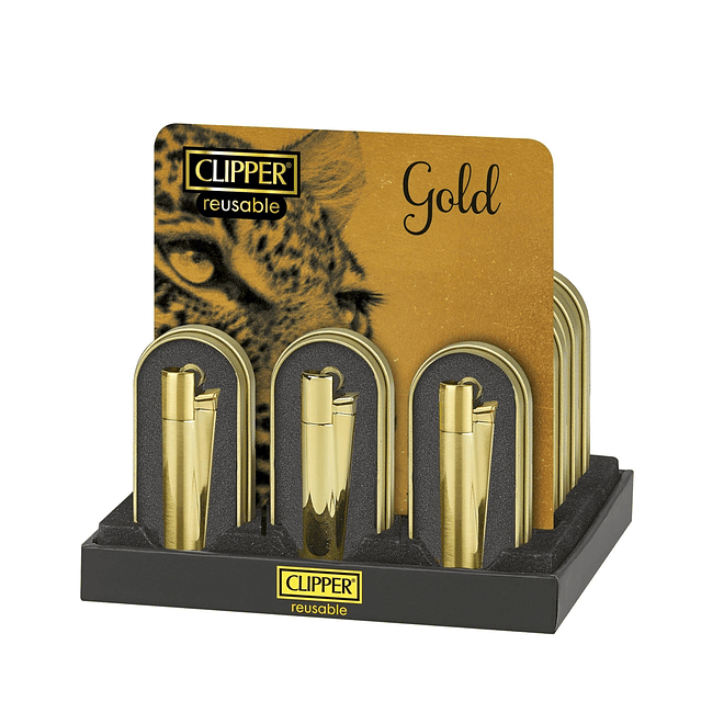 Encendedor Clipper Metálico Gold 1