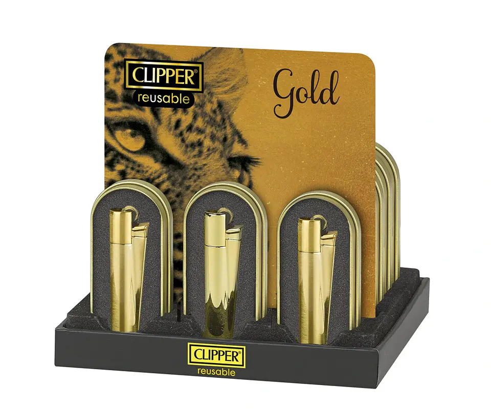 Encendedor Clipper Metálico Gold 1