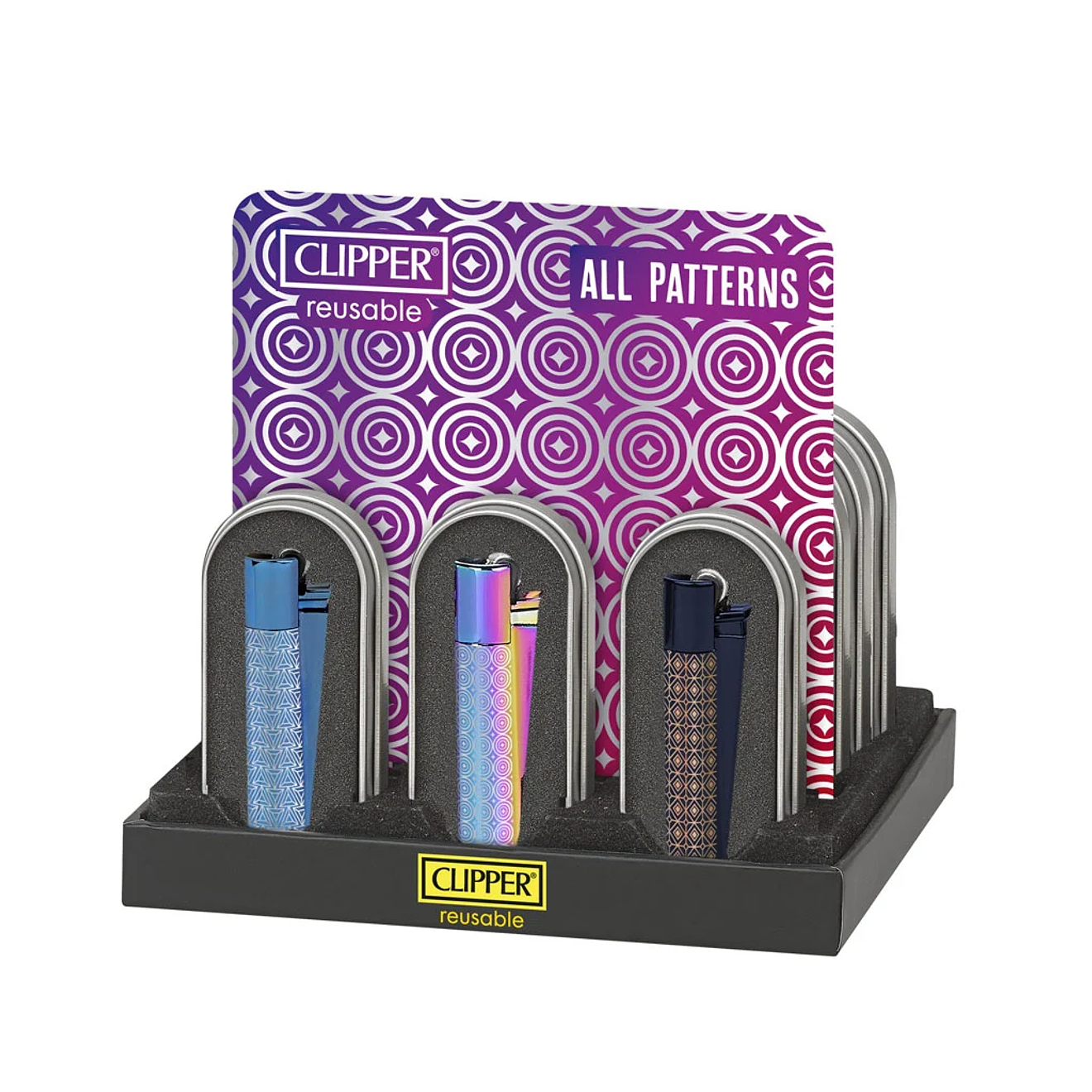 Encendedor Clipper Metálico All Patterns 1