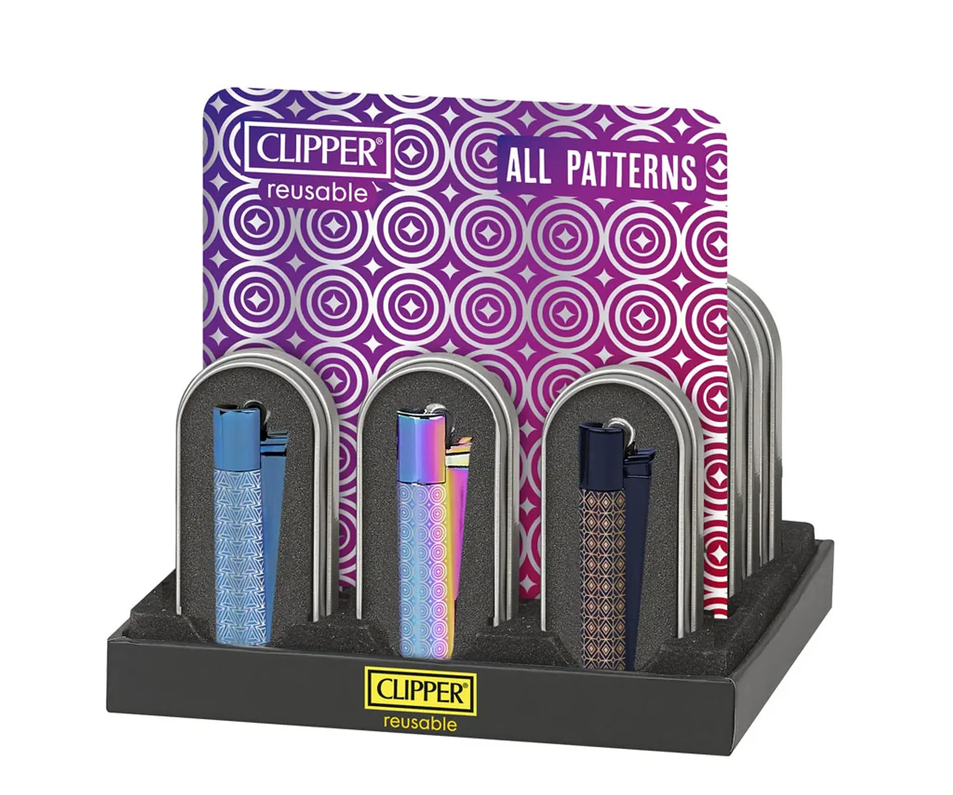 Encendedor Clipper Metálico All Patterns 1