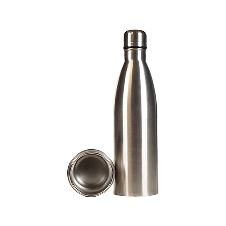 Botella Plateada Con Doble Fondo - OZeta Home 2