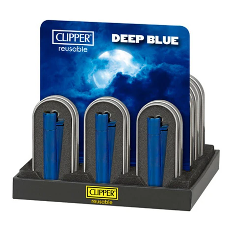 Encendedor Clipper Metálico Deep Blue