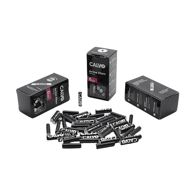 Boquillas Carbón Activo Calvo Black 6mm 50 Uds. 1