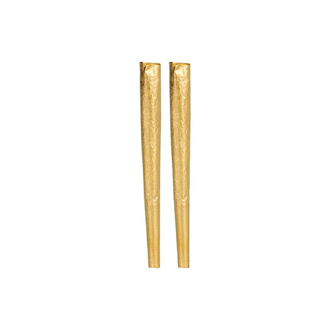 2 Conos de Oro Preenrolados Shine 24K 1 1/4