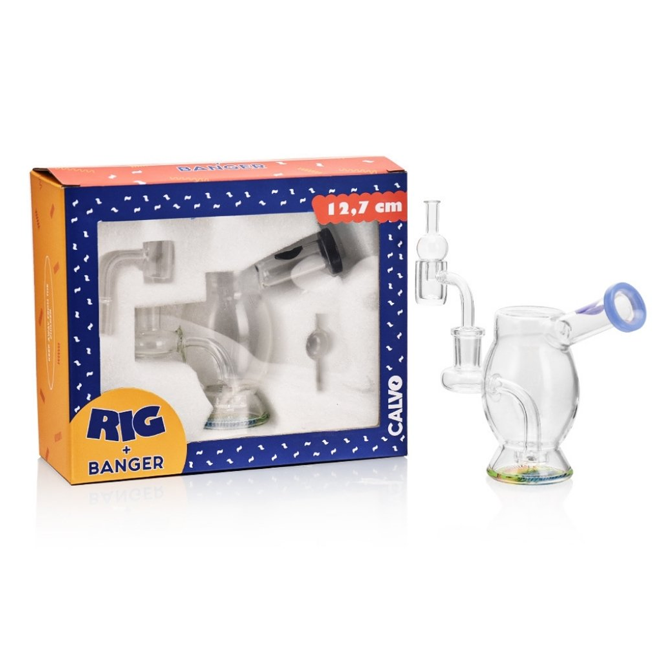 Calvo Wax Set Bubble Rig + Banger + Carb Cap 1