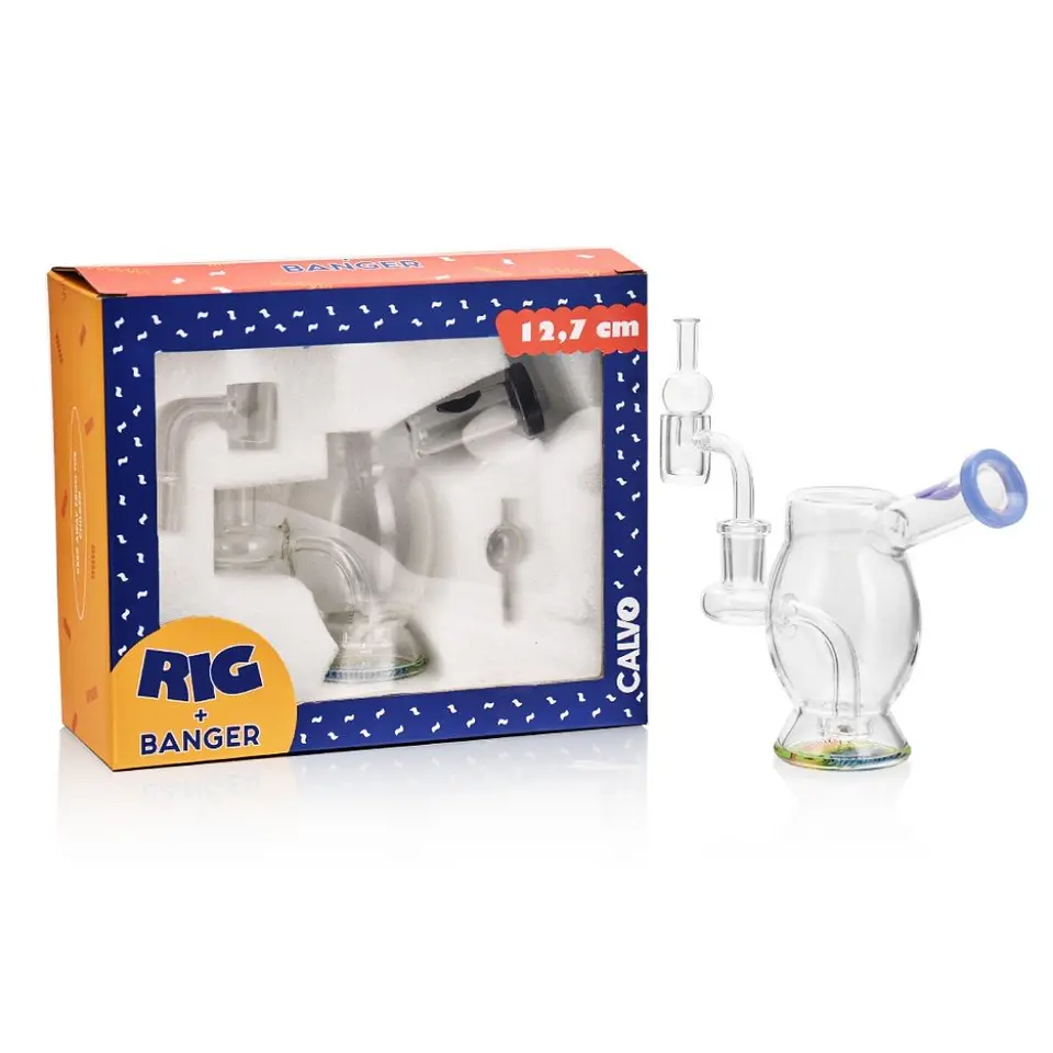 Calvo Wax Set Bubble Rig + Banger + Carb Cap 1