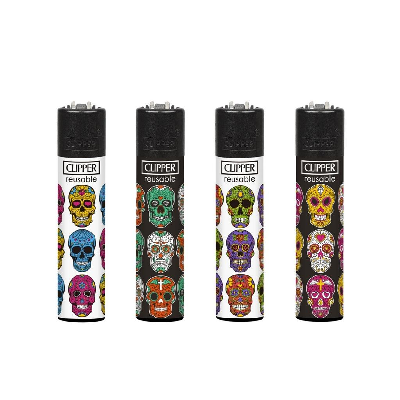 Encendedor Clipper Triple Skull 1