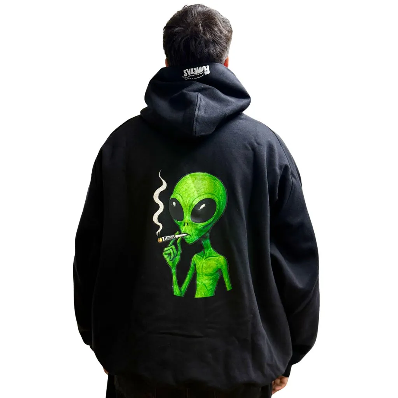 Polerón Hoodie Negro Alien En El Viaje - Fumetas x Endless 1