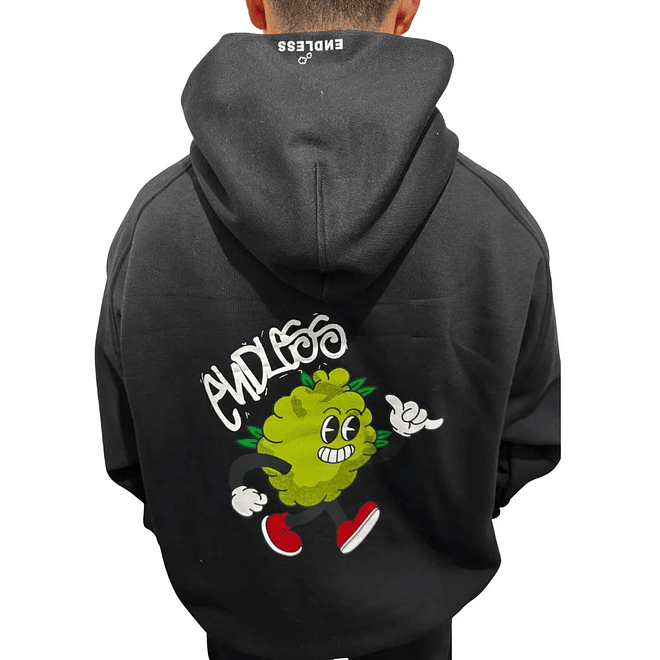 Polerón Hoodie Negro Cogollito Chill - Fumetas x Endless 1