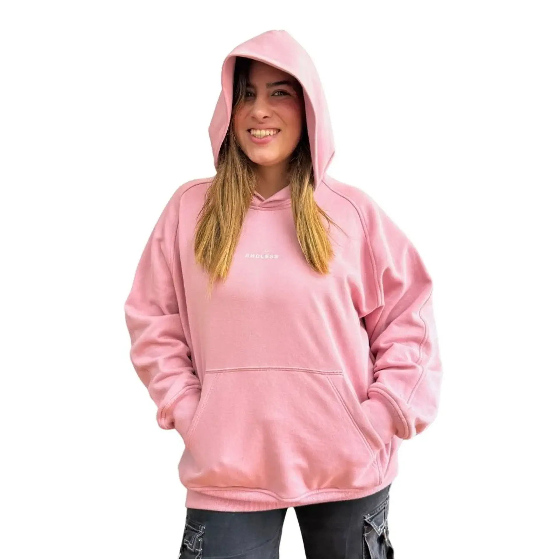 Polerón Hoodie Rosado Alien En El Viaje - Fumetas x Endless 2