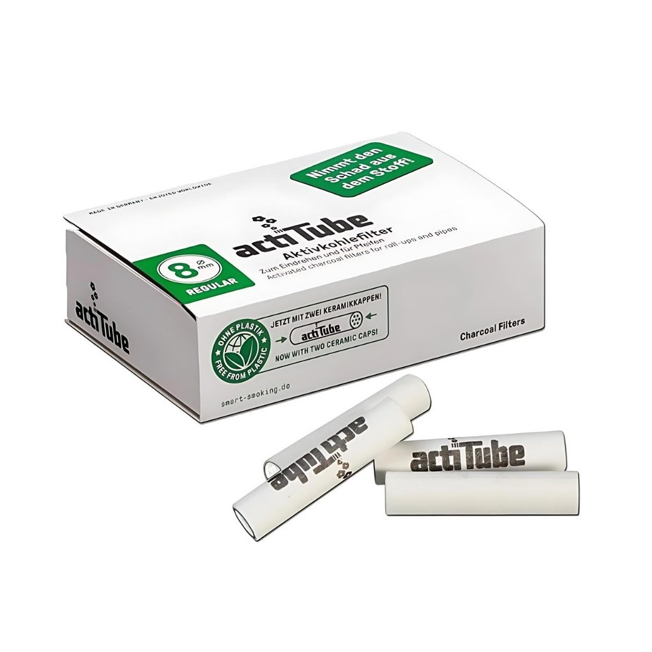 actiTube Boquillas carbón activado Regular 8mm - 40 Unidades 1