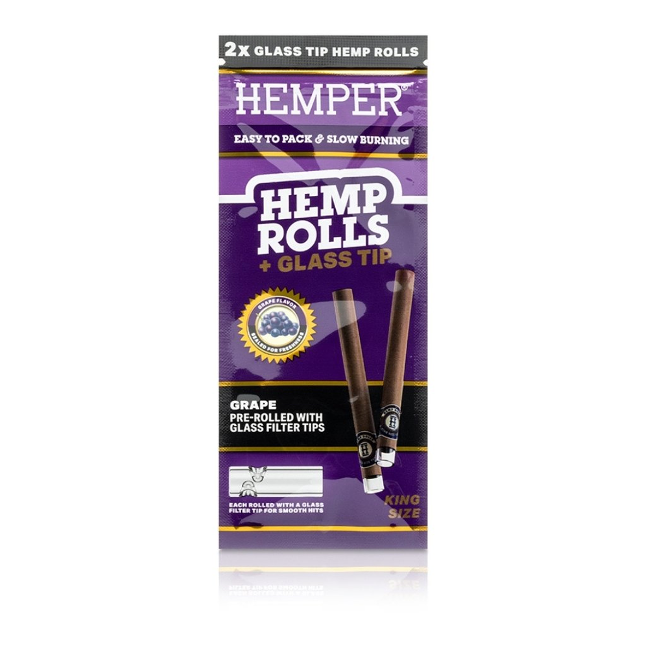 Hemper Hemp Rolls + Glass Tips King Size - Sabores 3