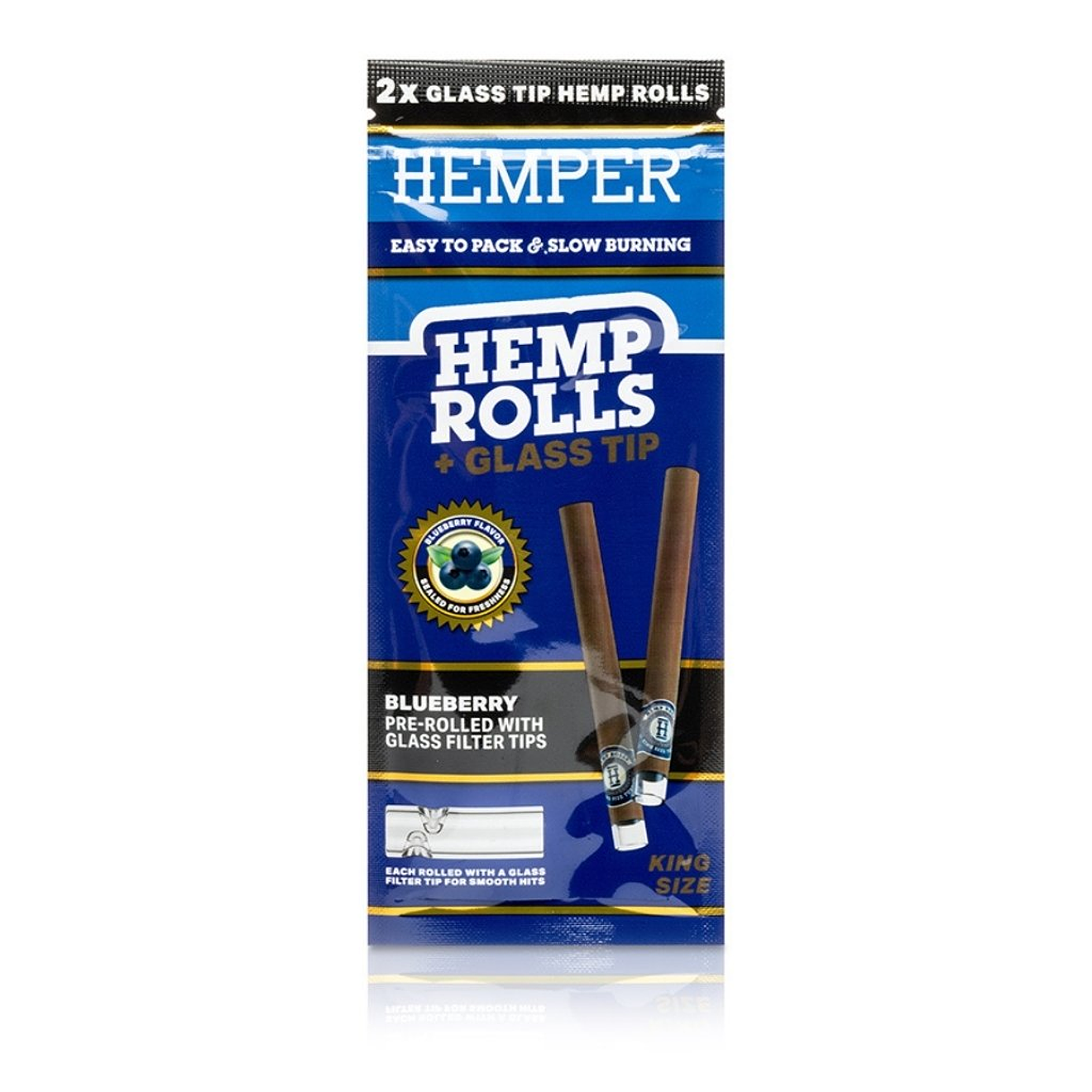 Hemper Hemp Rolls + Glass Tips King Size - Sabores 1