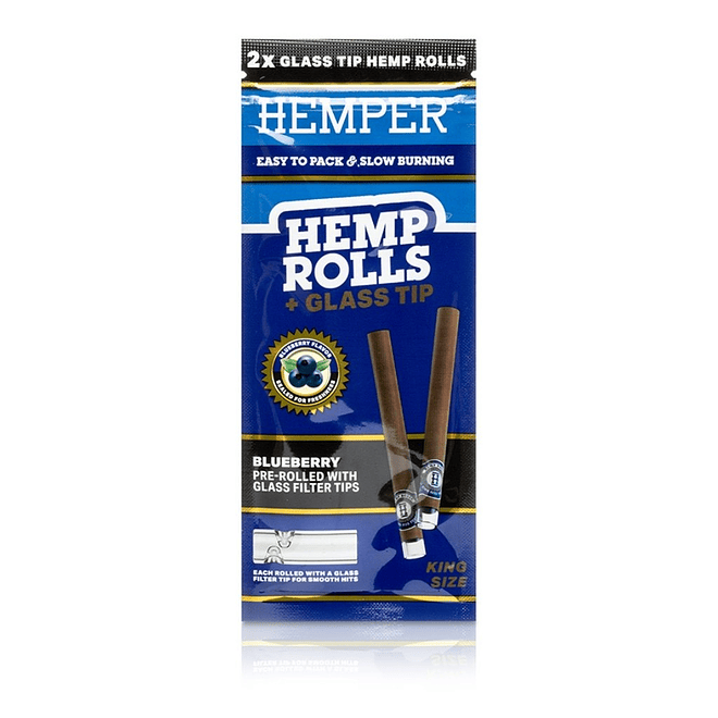 Hemper Hemp Rolls + Glass Tips King Size - Sabores 1
