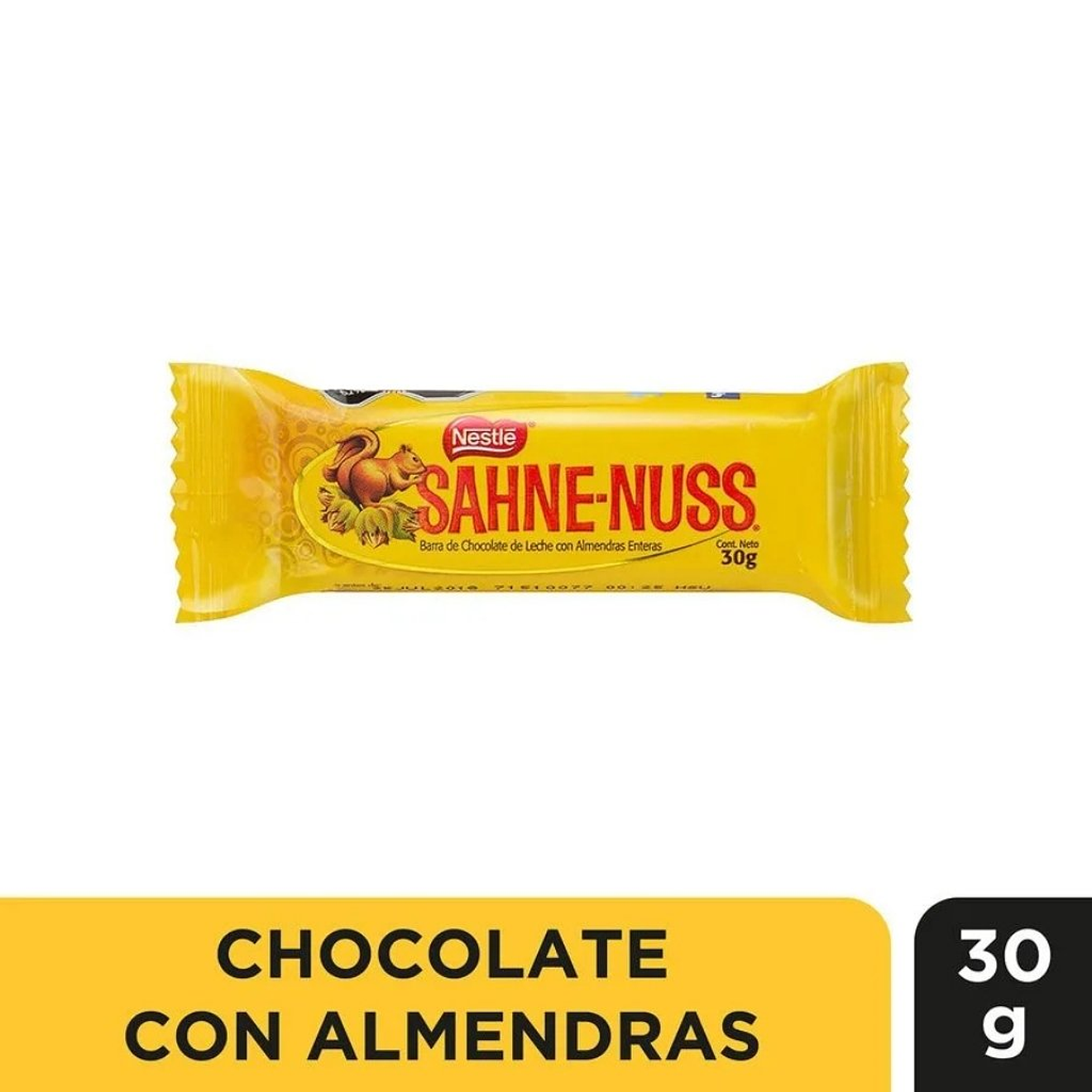 Chocolate Sahne-Nuss 30 g con Almendras Enteras 1