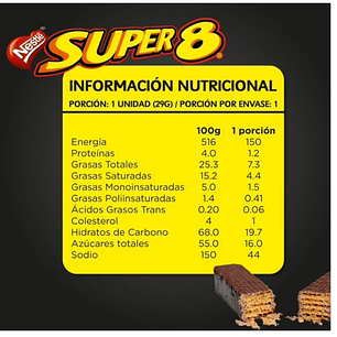 Super 8 Oblea bañada 29 g