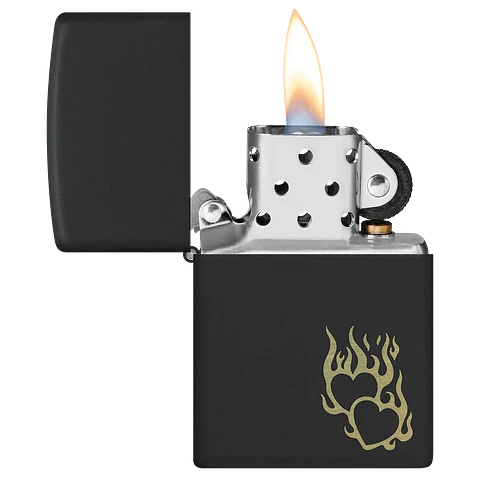 Encendedor Zippo Fire Heart Design
