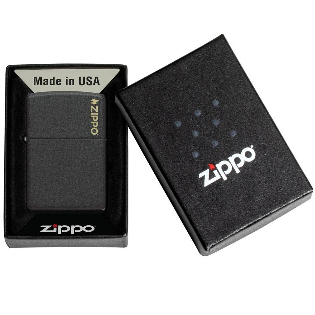 Encendedor Zippo Classic Black Crackle 3