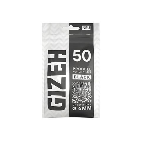 Boquillas Gizeh Carbon Activado Procell Black 6 mm