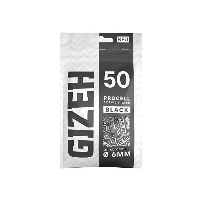 Filtros Gizeh Carbon Activado Procell Black 6 mm 1