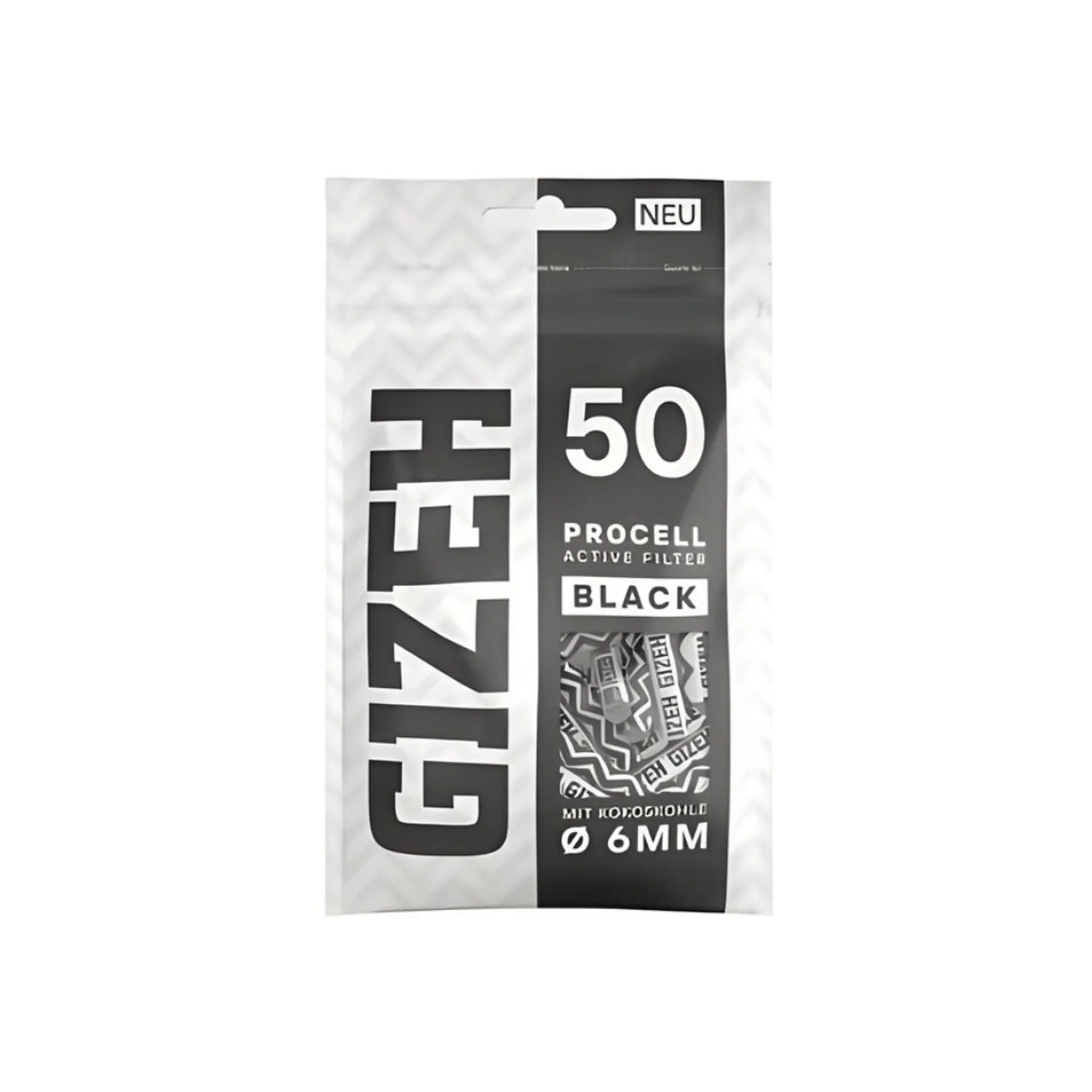 Boquillas Gizeh Carbon Activado Procell Black 6 mm 1