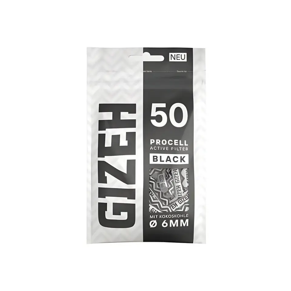 Boquillas Gizeh Carbon Activado Procell Black 6 mm 1