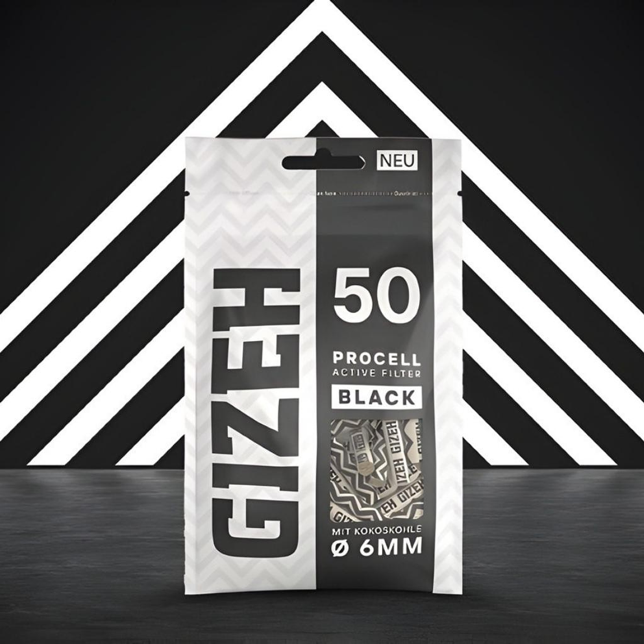 Filtros Gizeh Carbon Activado Procell Black 6 mm 4