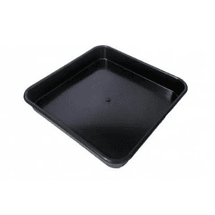 Plato Cuadrado Negro Para Macetas de 11 a 18 Litros