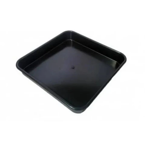 Plato Cuadrado Negro Para Macetas de 11 a 18 Litros