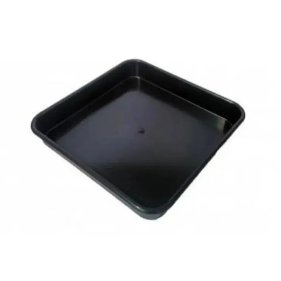 Plato Cuadrado Negro Para Macetas de 11 a 18 Litros 1