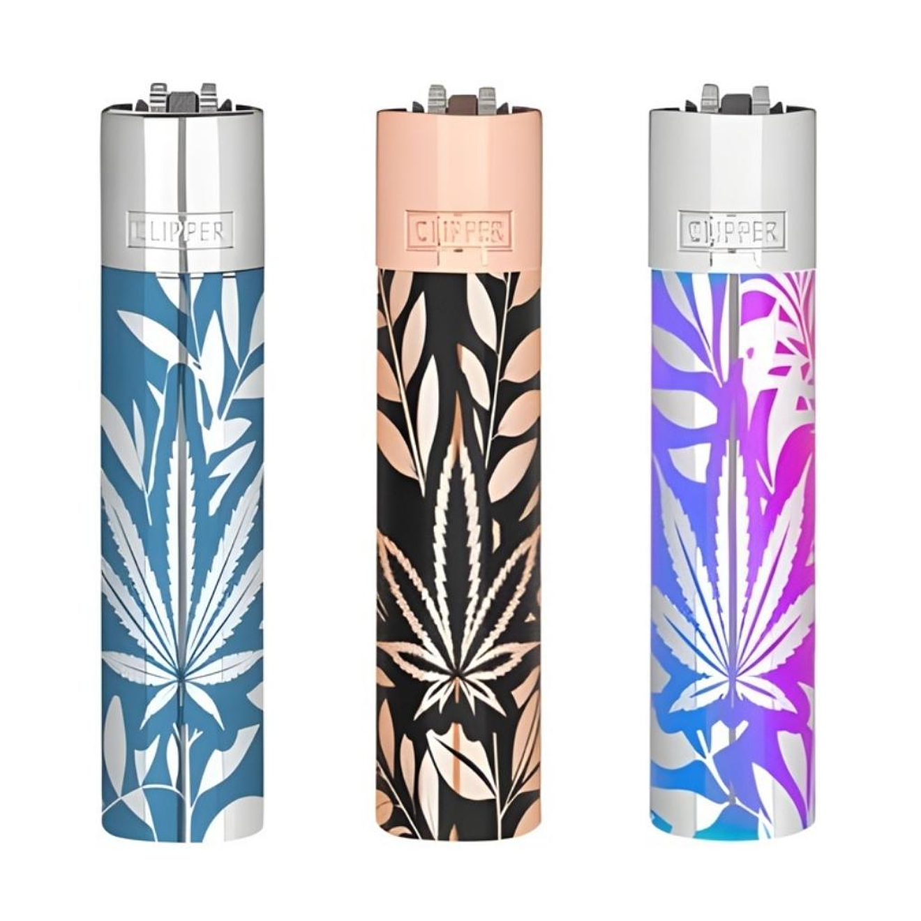 Encendedor Clipper Metálico Jungle Leaf 1