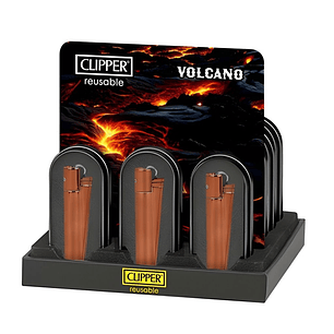 Encendedor Clipper Metálico Volcano
