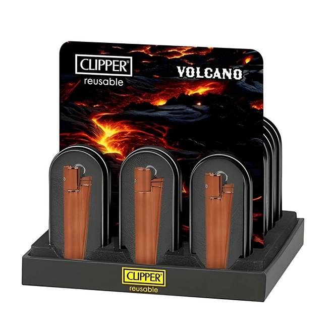 Encendedor Clipper Metálico Volcano 1