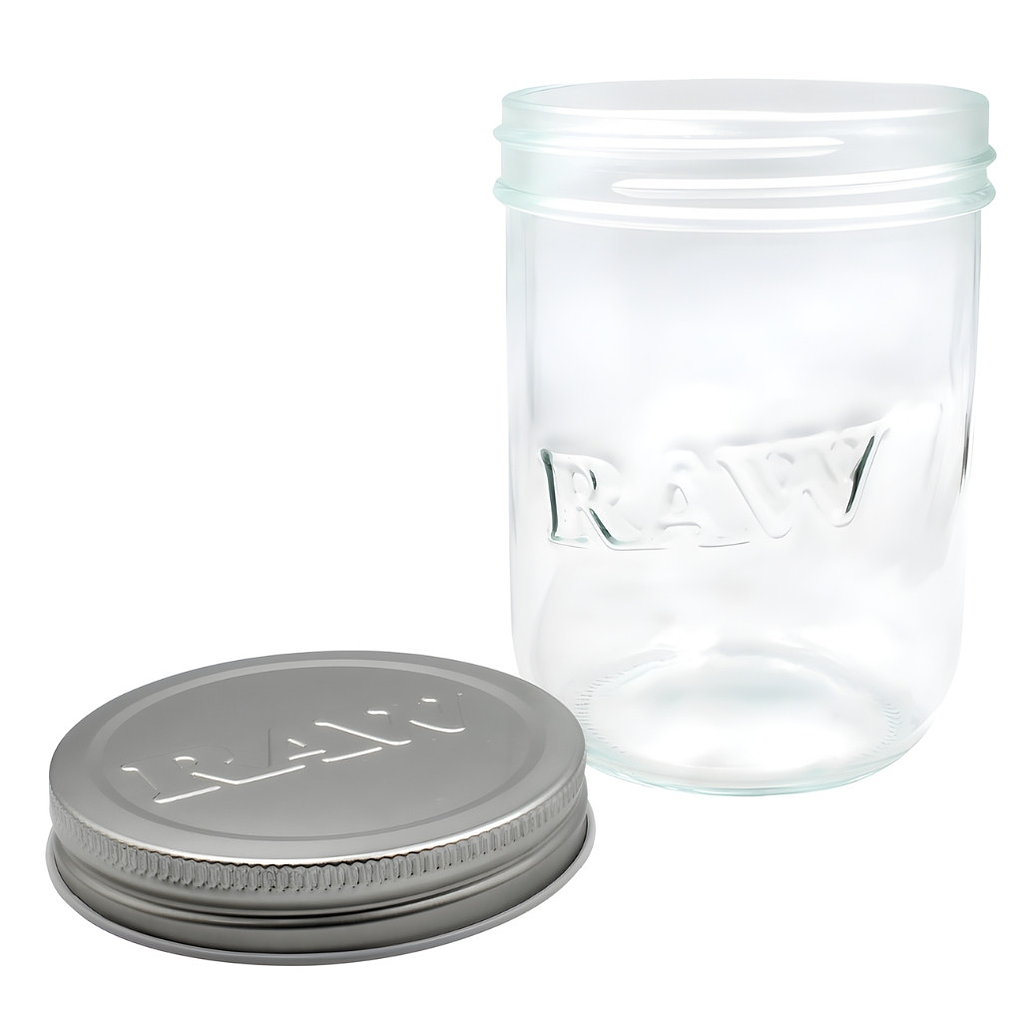 Raw Tarro Mason Jar de Vidrio 16oz 2