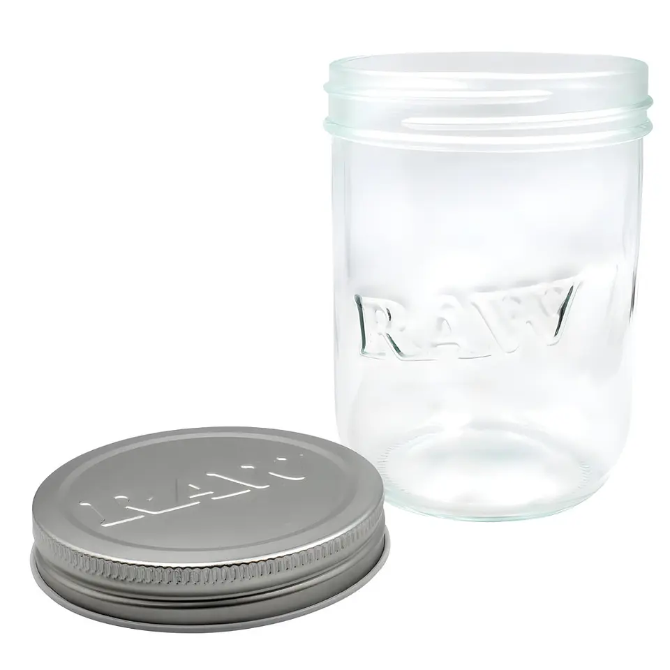Raw Tarro Mason Jar de Vidrio 16oz 3
