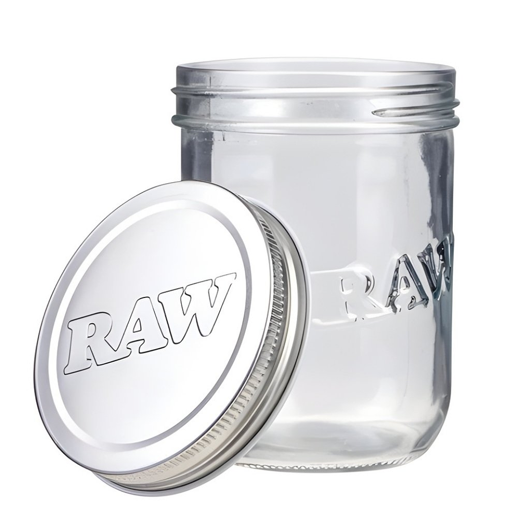 Raw Tarro Mason Jar de Vidrio 16oz 1