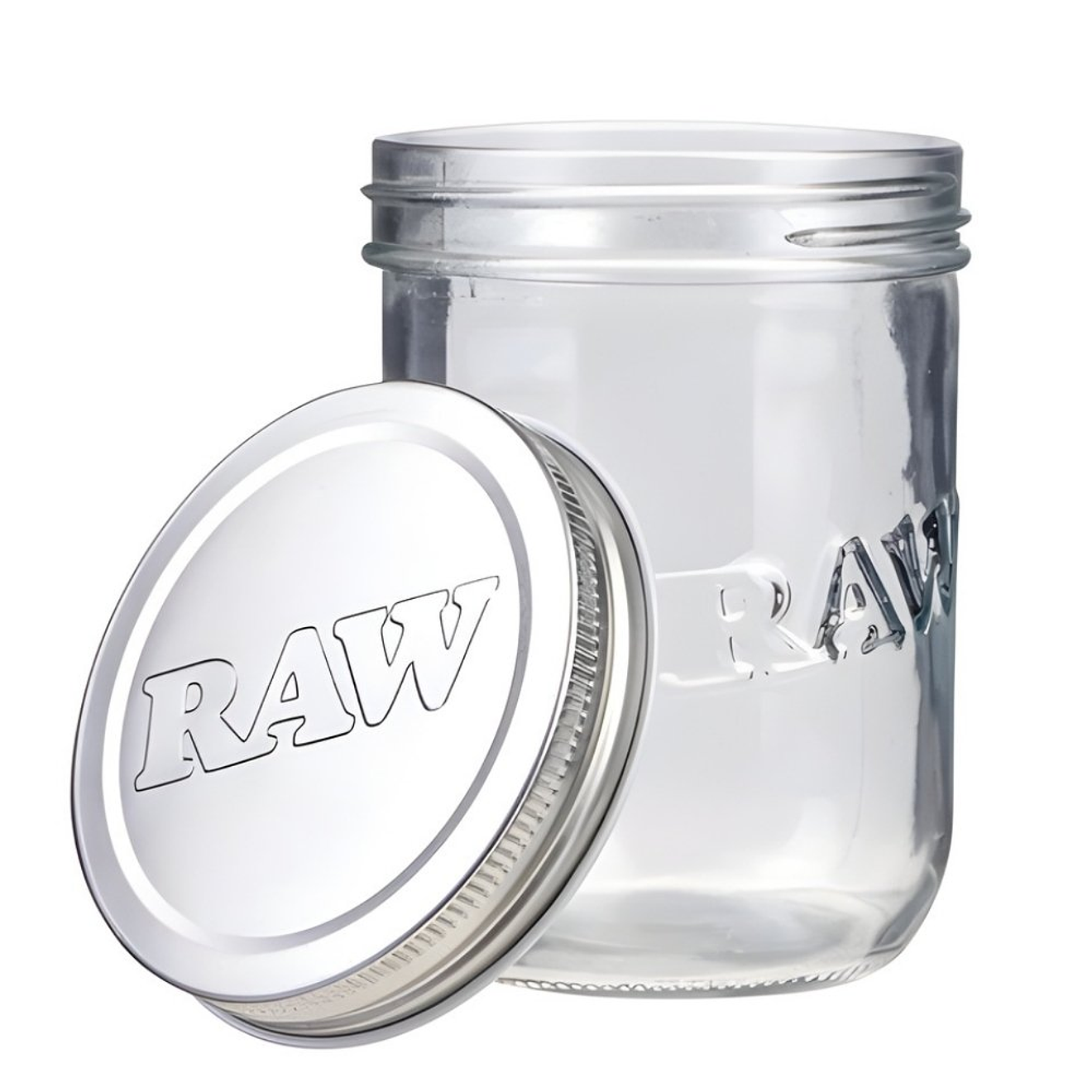 Raw Tarro Mason Jar de Vidrio 16oz 1