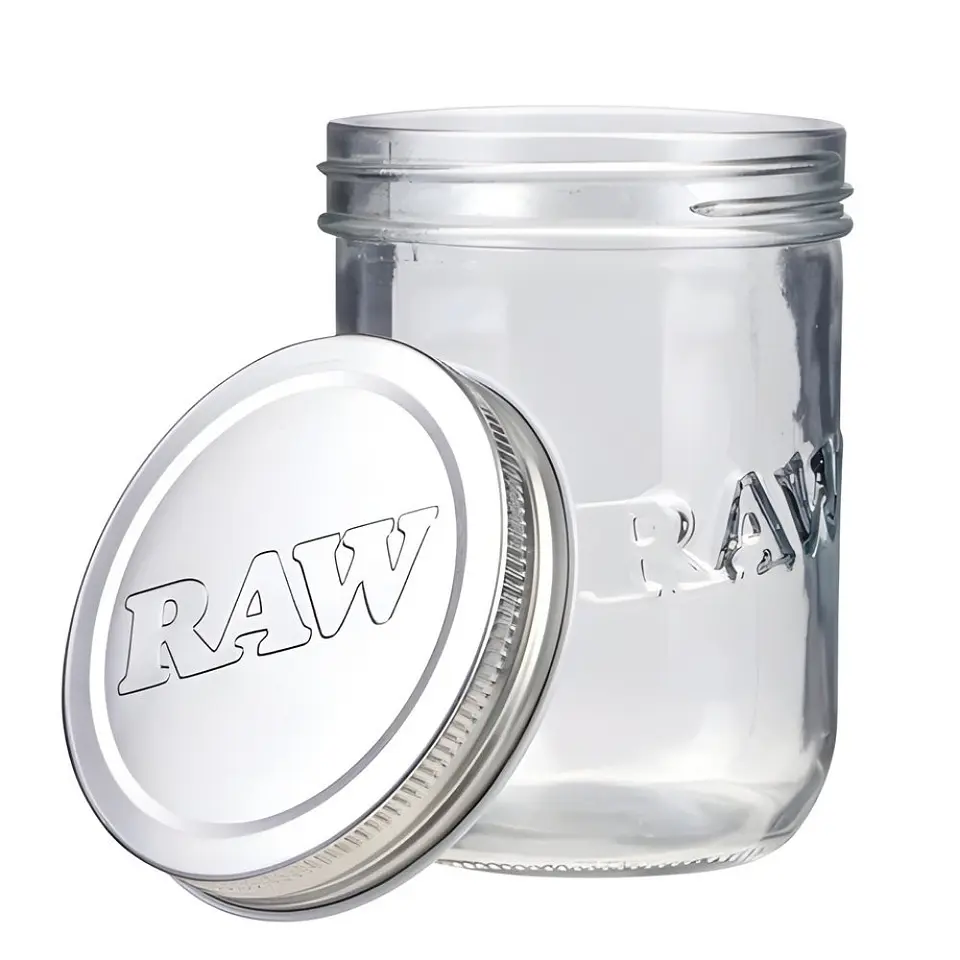 Raw Tarro Mason Jar de Vidrio 16oz 1