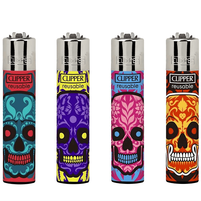 Encendedor Clipper Marked Skulls 1 1