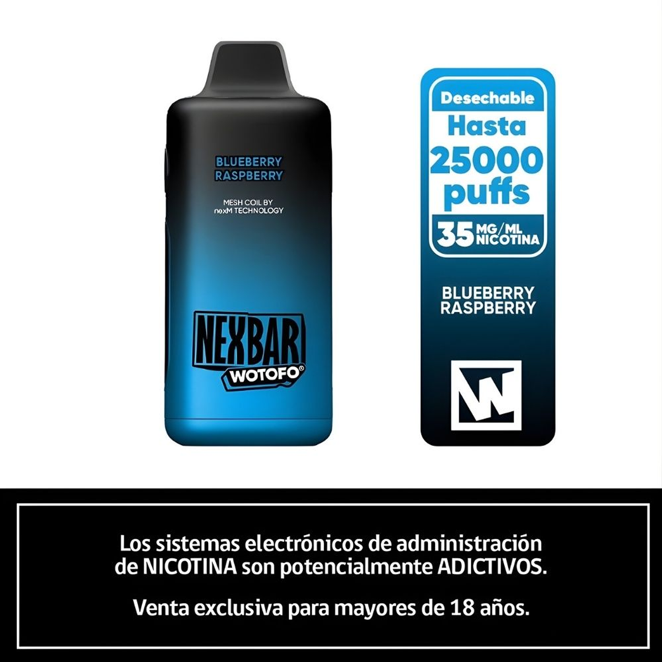 Wotofo Nexbar Vaporizador 25K Puffs 2