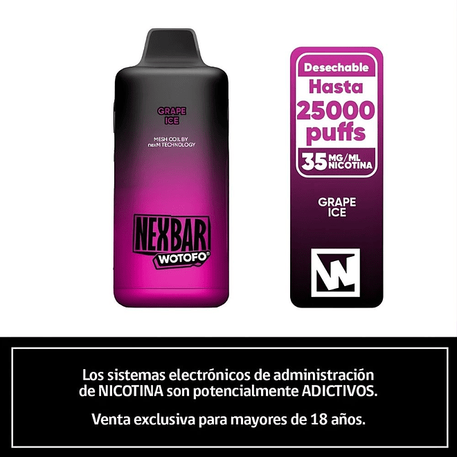 Wotofo Nexbar Vaporizador 25K Puffs 4