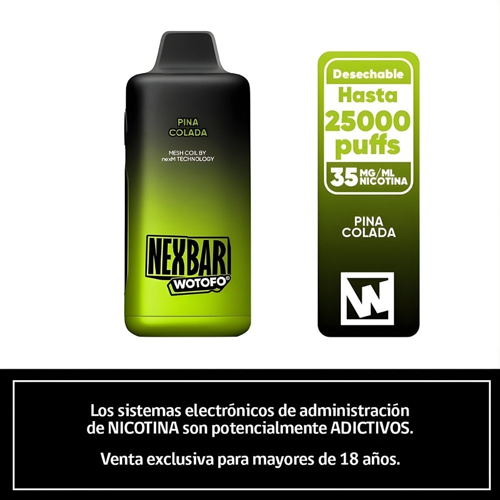 Wotofo Nexbar Vaporizador 25K Puffs 6