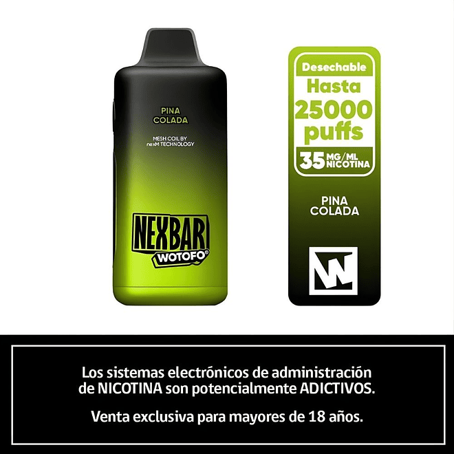 Wotofo Nexbar Vaporizador 25K Puffs 6