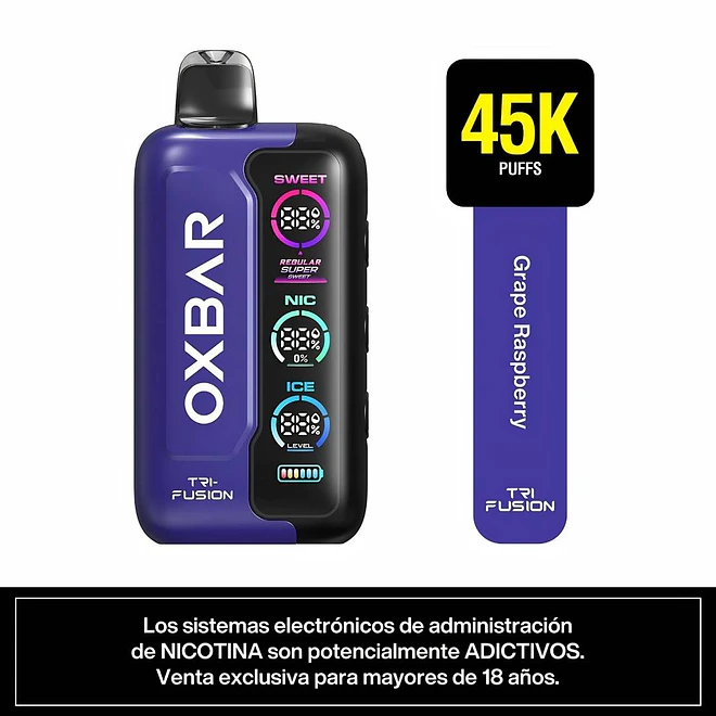 Oxbar Vaporizador Desechable Tri Fusion 45K Puffs 7