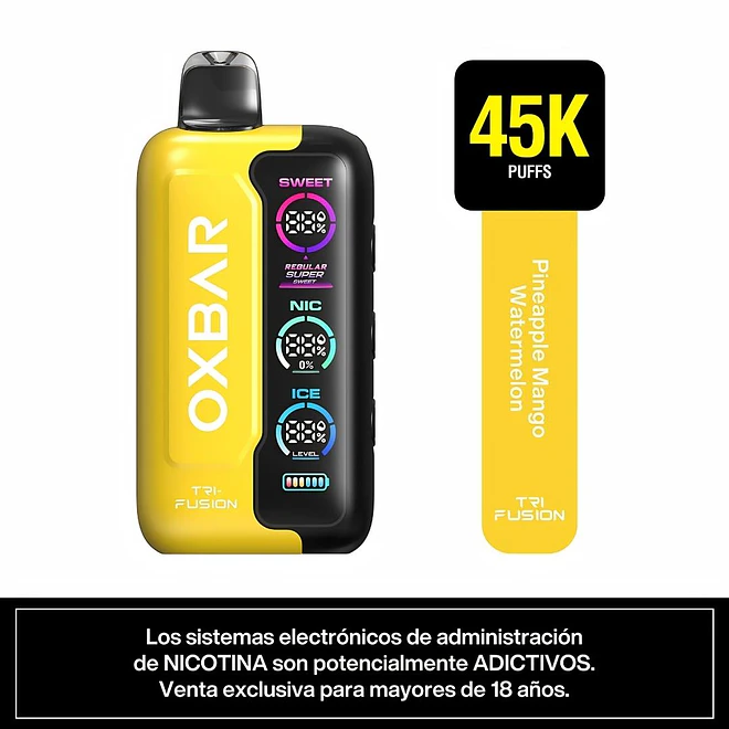 Oxbar Vaporizador Desechable Tri Fusion 45K Puffs 11