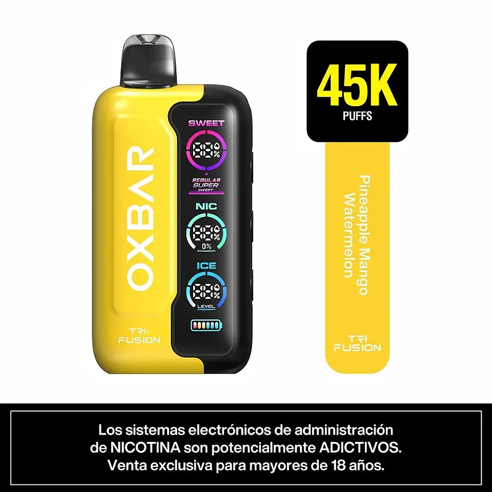 Oxbar Vaporizador Desechable Tri Fusion 45K Puffs 11