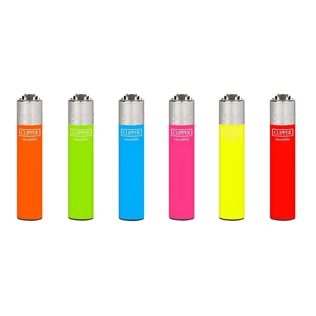 Encendedor Clipper Slim Solid Fluo 1