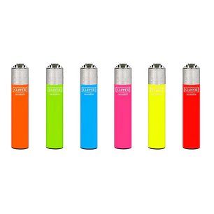 Encendedor Clipper Slim Solid Fluo