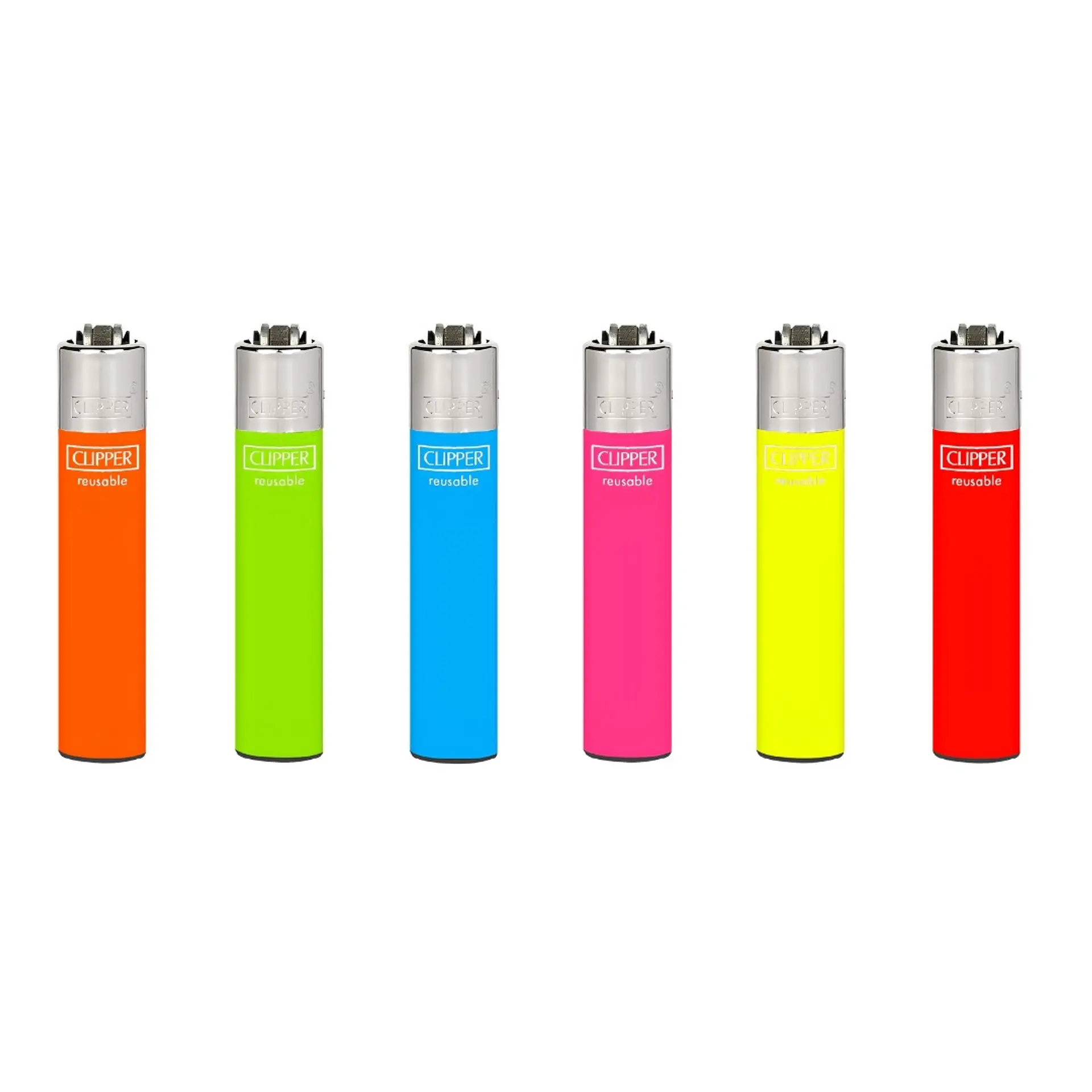 Encendedor Clipper Slim Solid Fluo 1